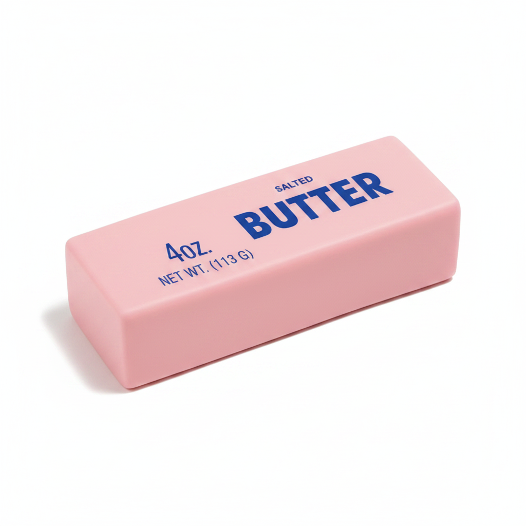 Squishy Butter Stick Fidget Toy - White Background